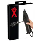 Latex täispuhutav käe kujuline dildo – 25 cm (10″) – must — Foto 1