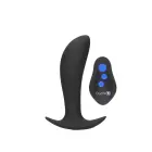 E-Stim Vibrating Anal Plug with Remote Control – 12 cm – Black — Photo 1