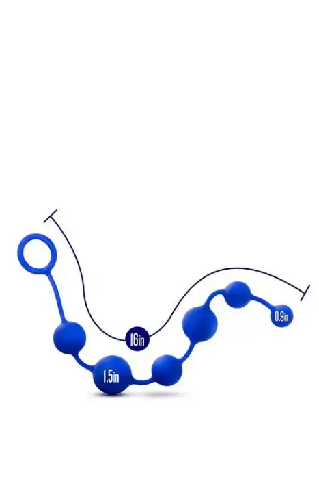 Performance Silicone Anal Beads – Indigo – Blue Photo