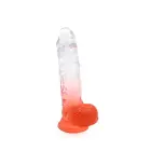 Kiotos Cox värviline dildo iminapaga – 18.5 cm (7.3″) – Läbipaistev/Punane — Foto 2