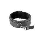 Fetish Tentation Coffret Bondage SM – vegan leather bondage set, 10 pieces (rope, blindfold, collar with leash, feather, ball gag, ankle and wrist cuffs, whip, nipple clamps, paddle) — Photo 4