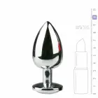 Rimba Aluminium Intimate Plug with Large Crystal – M – Clear — Photo 4