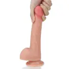 LoveToy Dual Layered Platinum Silicone Cock – реалистичный двухслойный фаллоимитатор – силикон – 20,3 см — Фото 5