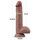 LoveToy Dual Layered Silicone Cock – realistlik kahekihiline silikoondildo – 22,9 cm — Foto 15