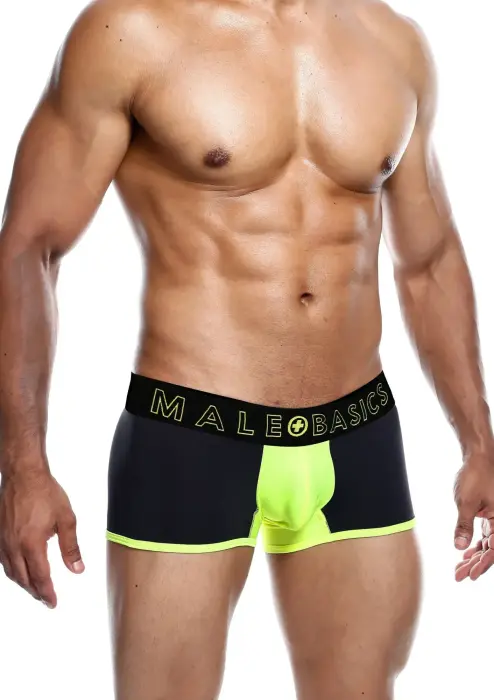 MaleBasics Neon Boxer Shorts – Yellow – L