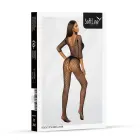 Tīkliņa bodijs ar atvērtu starpkāju – melns – One Size — Foto 4