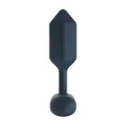 Rombveida vibrējošs silikona anālais spraudnis – M – 19 cm – Melns — Foto 4