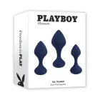 Playboy Pleasure Tail Trainer 3-osaline intiimne silikoonkomplekt – Sinine — Foto 4