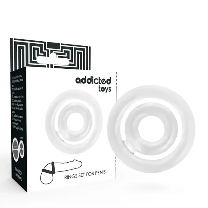 ADDICTED TOYS Potenz C-Ring Clear Silicone Dual Support Set 42/20 mm