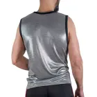 Macho Fine Glitter – sleeveless top – silver – S/M — Photo 3