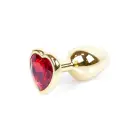 Jewellery Gold анальная пробка в форме сердца – 7 cm (2.8″) – Красный — Фото 6