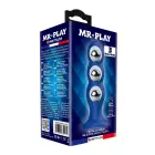 Mr. Play metalinis ir skysto silikono analinis kištukas su 3 metaliniais rutuliukais – 4.5+ cm – Black Photo