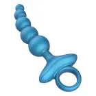 5-Ball Vibrating Anal Plug with Remote – Blue — Photo 5