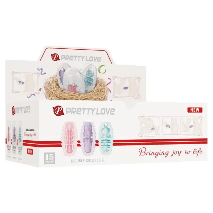 Pretty Love masturbator egg set – stretchy textured eggs