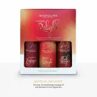 BodyGliss Travel Edition 3-pack – raudonas apelsinas, braškių, rožių žiedlapiai — Nuotrauka 3