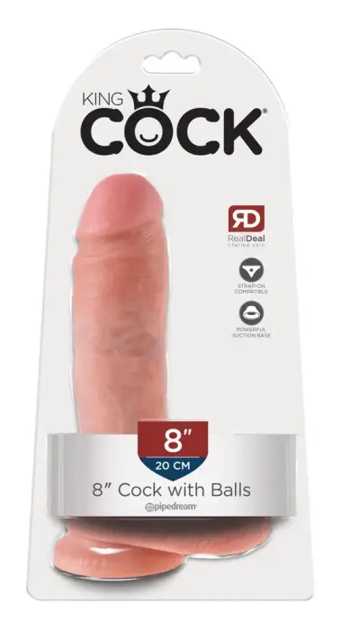 King Cock Dildo with Balls – 21 cm (8.3″) – Black
