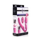 Evoke Ergo Fit бесшлейфовый страпон-вибратор с пультом управления – 20 cm (7.9″) – розовый — Фото 1