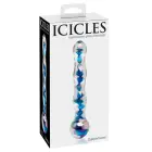 Icicles No. 8 Glass Dildo – 17.5 cm (6.9″) – Clear/Blue — Photo 1
