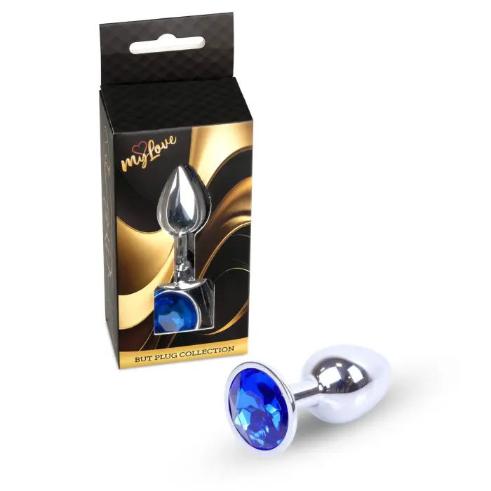 MyLove Toys Jewellery Silver анальная пробка – 7 cm – Синий