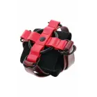 SPORTSHEETS Ex's & Oh's Cross Cuffs – saistu sistēma – neilons/spandekss – melns — Foto 2