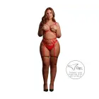 Stupid Cupid atvērts komplekts ar sirsniņām – Queen Size – sarkans — Foto 6