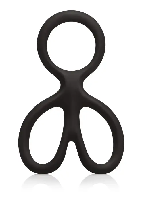 Silikona sēklinieku paplašinātājs – melns Foto 4