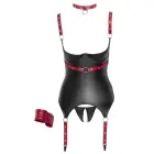 Cottelli Bondage Strapshemd – M – Black/Red — Photo 6