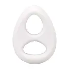 The Code Silicone Cock Ring with Bandana – White — Photo 4
