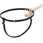 Fetish Submissive Adjustable Double Silicone Harness Vibrating System – Flesh — Photo 5