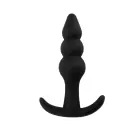 Melns anālais spraudnis ar bumbiņām – 9 cm — Foto 1