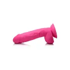 POP - Dildo ar sēkliniekiem – 21 cm (8.25″) – Rozā — Foto 3