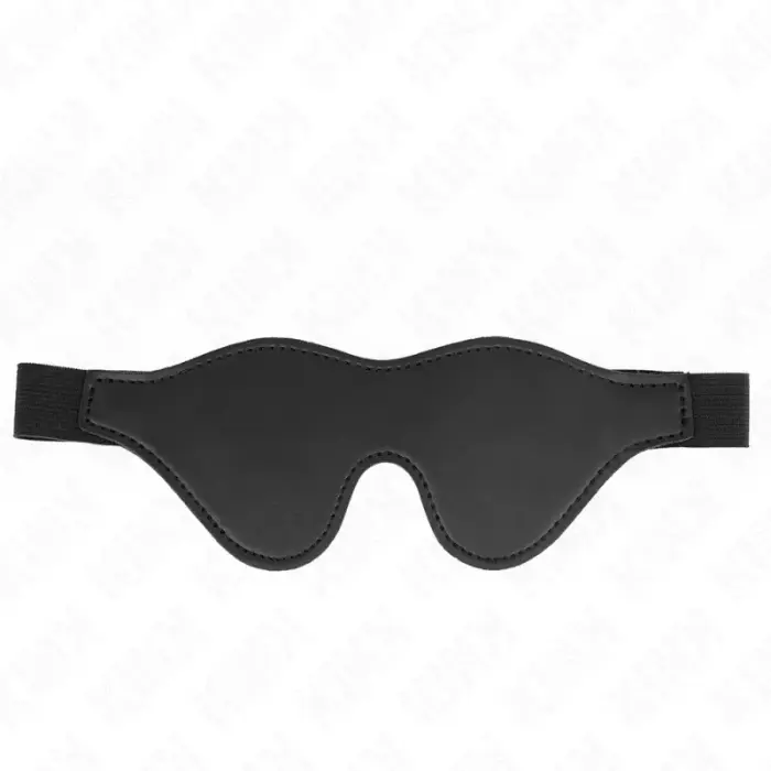 KINK Leatherette Adjustable Bandage Mask with Elastic Belt – 21x8 cm – Black