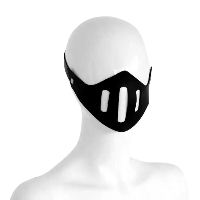 Leather Muzzle Mask – Black