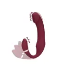 Lokāms bezlencu strapon vibrators – 18 cm (7″) – sarkans — Foto 11
