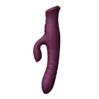 Mose кролик-вибратор с функцией толчков и подогревом – 25.8 cm (10.2″) – фиолетовый — Фото 2