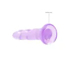Non-Realistic Dildo with Suction Cup – 17 cm (7″) – Clear — Photo 3