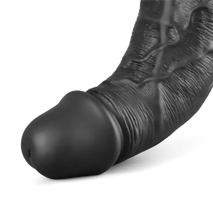 Real Softee uzlādējams vibrējošs dildo – 25.5 cm (10″) – Melns Foto 10