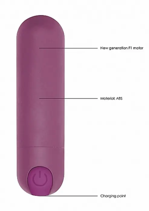 10 ātrumu uzlādējams lodes vibrators – 7.7 cm (3.1″) – violets Foto 8