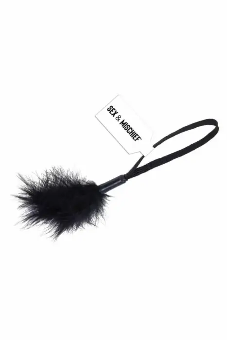 Peaches 'N Creame – wrist feather tickler – black