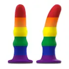 Mythology Kuno Pride – šķidrā silikona fantāzijas dildo ar piesūcekni – varavīksnes – S – 13 cm — Foto 6