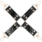 Begme Black Edition mākslīgās ādas saistekļu sistēma hogtie – melna — Foto 1