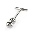 Mr. Steel The Depth Charger Dvigubos sferos analinis kištukas – Silver — Nuotrauka 1