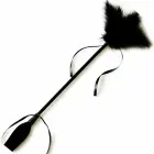 Secret Play Dual-Sided Intimate Accessory – Black Whip & Feather Paddle — Photo 1