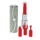 Candy lūpdažio vibratorius su antgaliais – 3 cm (1.1″) – žalias — Nuotrauka 1