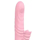 Angelia vibrators ar kustību, rotējošu vārpstu un mēles stimulatoru – 19 cm (7.5″) – ādas krāsa Foto 8