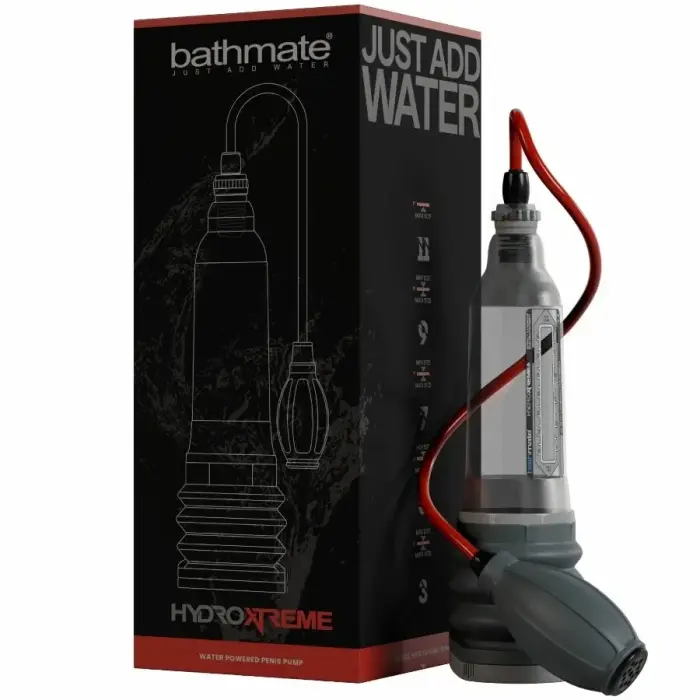 Bathmate HydroXtreme 6 – hüdropeenisepump täiskomplektiga – läbipaistev