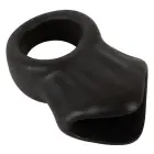 Erecto Cock Ring with Ball Stretcher – Black — Photo 3