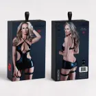 Lola - Wetlook Garter Dress - S/M - Black — Фото 2
