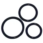 Silicone Cock Ring Set – 3 pcs – Black — Photo 2