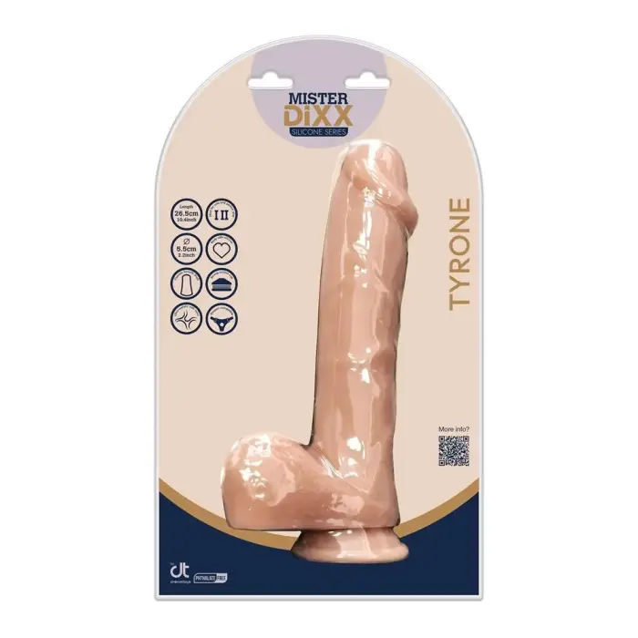 Mister Dixx Tyrone – ультрареалистичный силиконовый дилдо на присоске – 26 см